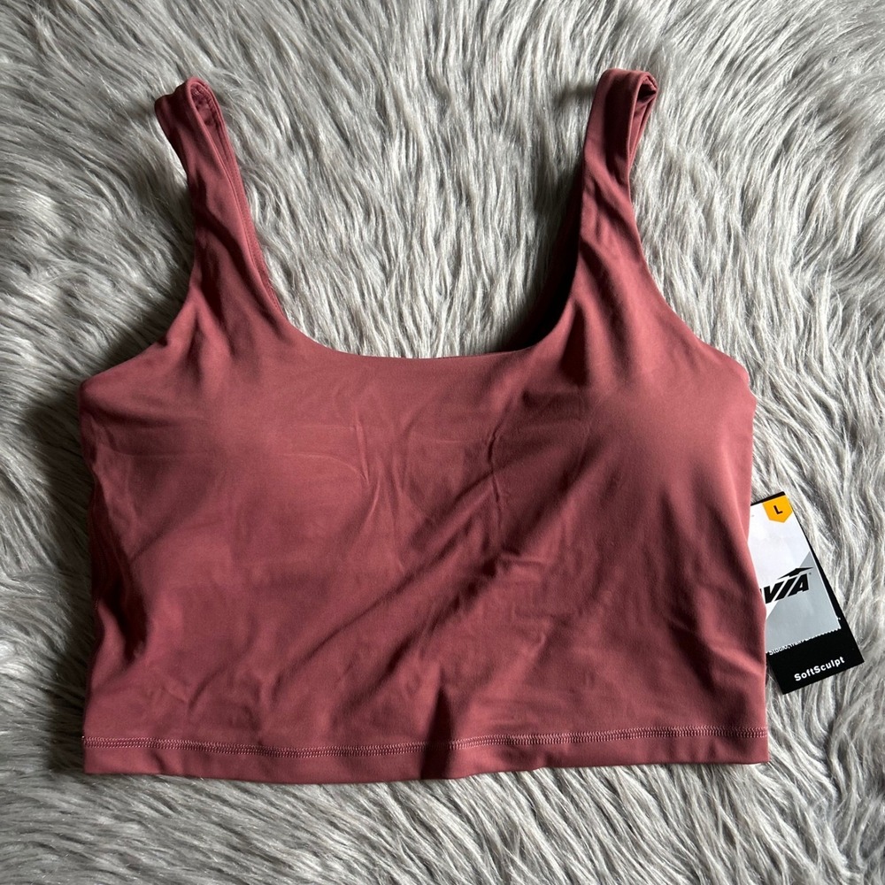 Avia Wireless Sports Bra Women Size Large Pink Soft Wirefree Pull Over Smooth